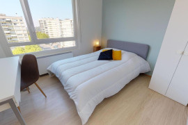 Chambre en colocation appartement meublé Oullins