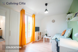 Chambre meublée avec salle de bain & WC Cergy