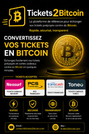 Convertissez vos tickets PCS, Transcash en Bitcoin Poitiers