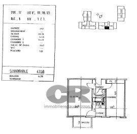 F2 balcon et parking - secteur centre ville/commanderie/Croix de Bourgogne Nancy
