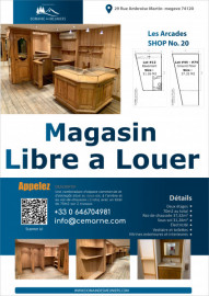 Local commercial 70m2 saison hiver Les Arcades Megève