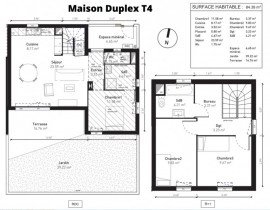 Maison neuve en livraison T4 duplex 84,4m2, jardin Bussy-Saint-Georges