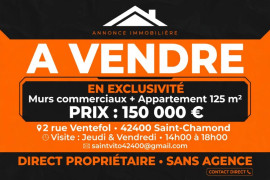 murs commerciaux +appart Saint-Chamond