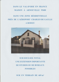 PAVILLON PRES AEROPORT  ROISSY ZONE RESIDENTIELLE Arnouville-lès-Gonesse