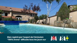 Propriété de charme en pierre rénovée de 410 m² habitables terrain avec Piscine Bas-en-Basset