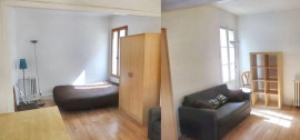 Studio lumineux 2 fenêtres sur cours Paris 13ème