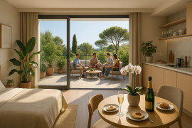 Studio rooftop avec terrasse –  15 min d’Aix- Éguilles
