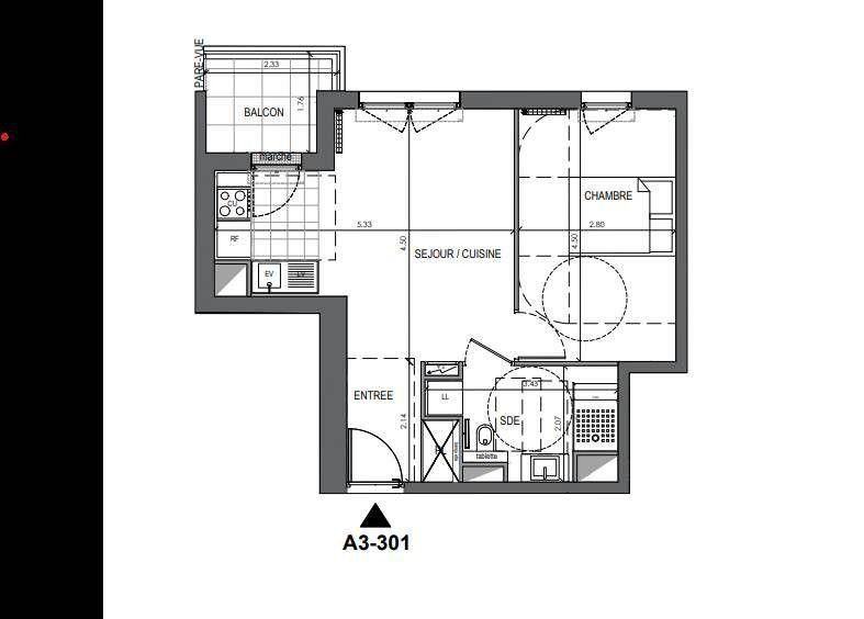
                                                Location
                                                 2 pièces 41 m² neuf et lumineux à Bois-Colombes