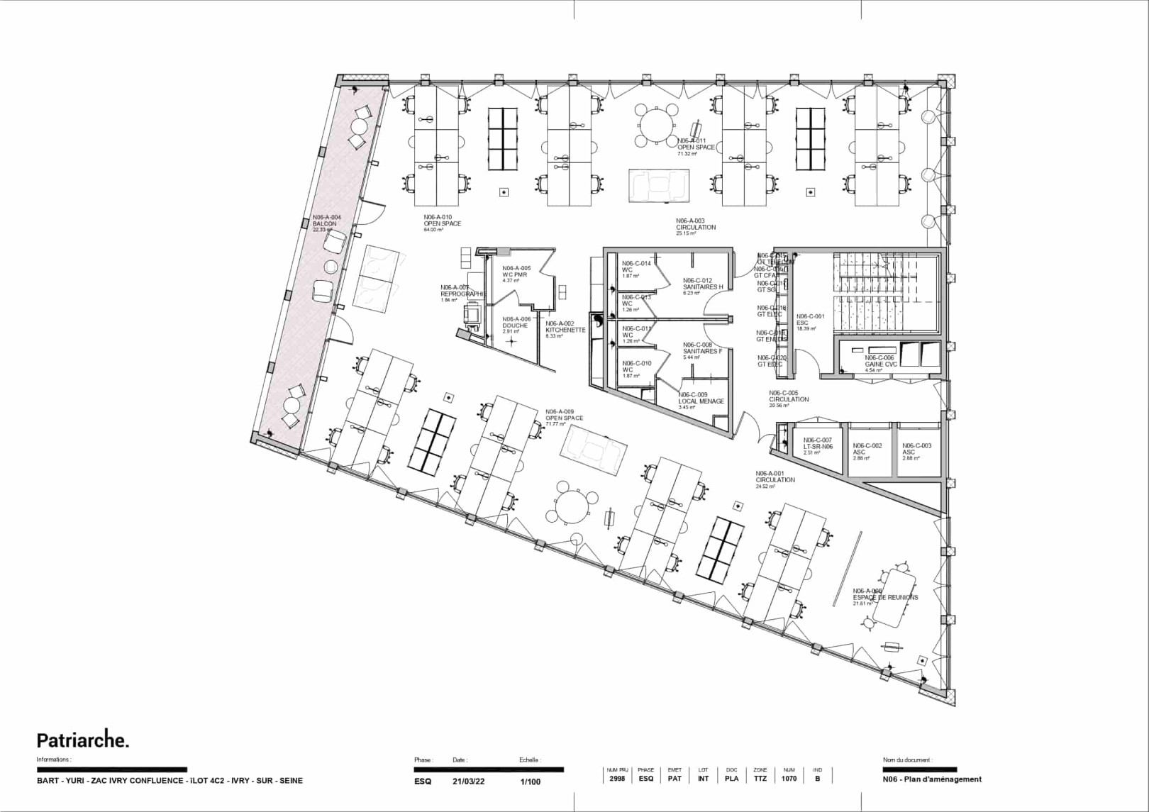 
                                                Location
                                                 À louer – Bâtiment Yuri – 1 341 m² de bureaux divisibles à Ivry-sur-Seine