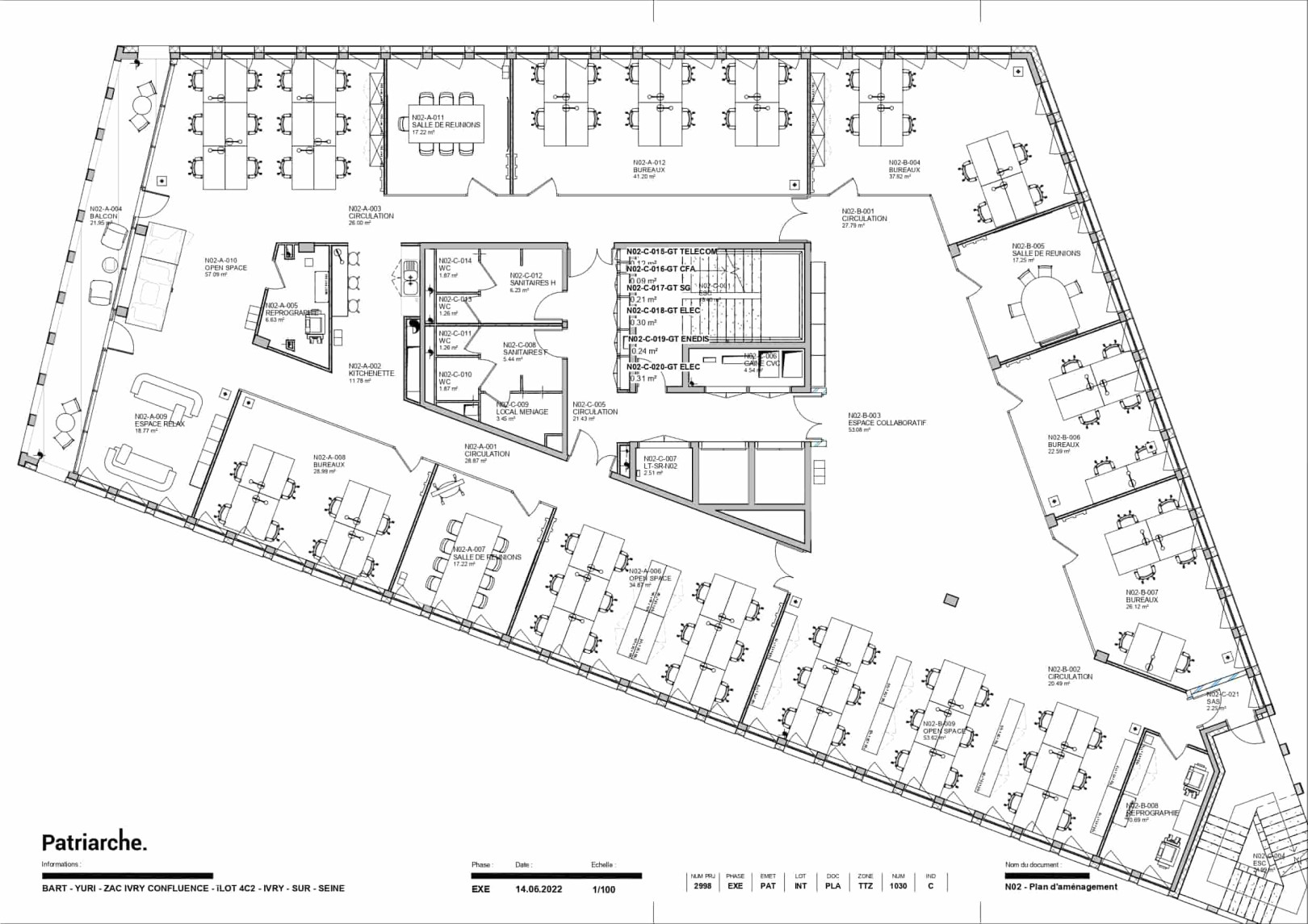 
                                                Location
                                                 À louer – Bâtiment Yuri – 1 341 m² de bureaux divisibles à Ivry-sur-Seine