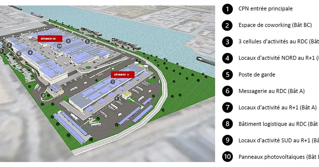 
                                                Location
                                                 À louer – Entrepôt Logistique et locaux d'activités dans un bâtiment de 97 524 m² au Havre – Seine-M