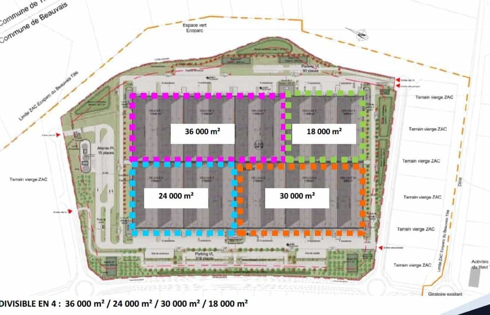 
                                                Location
                                                 À louer – Entrepôts logistiques de 108 000 m² divisibles à Beauvais – Oise (60)
