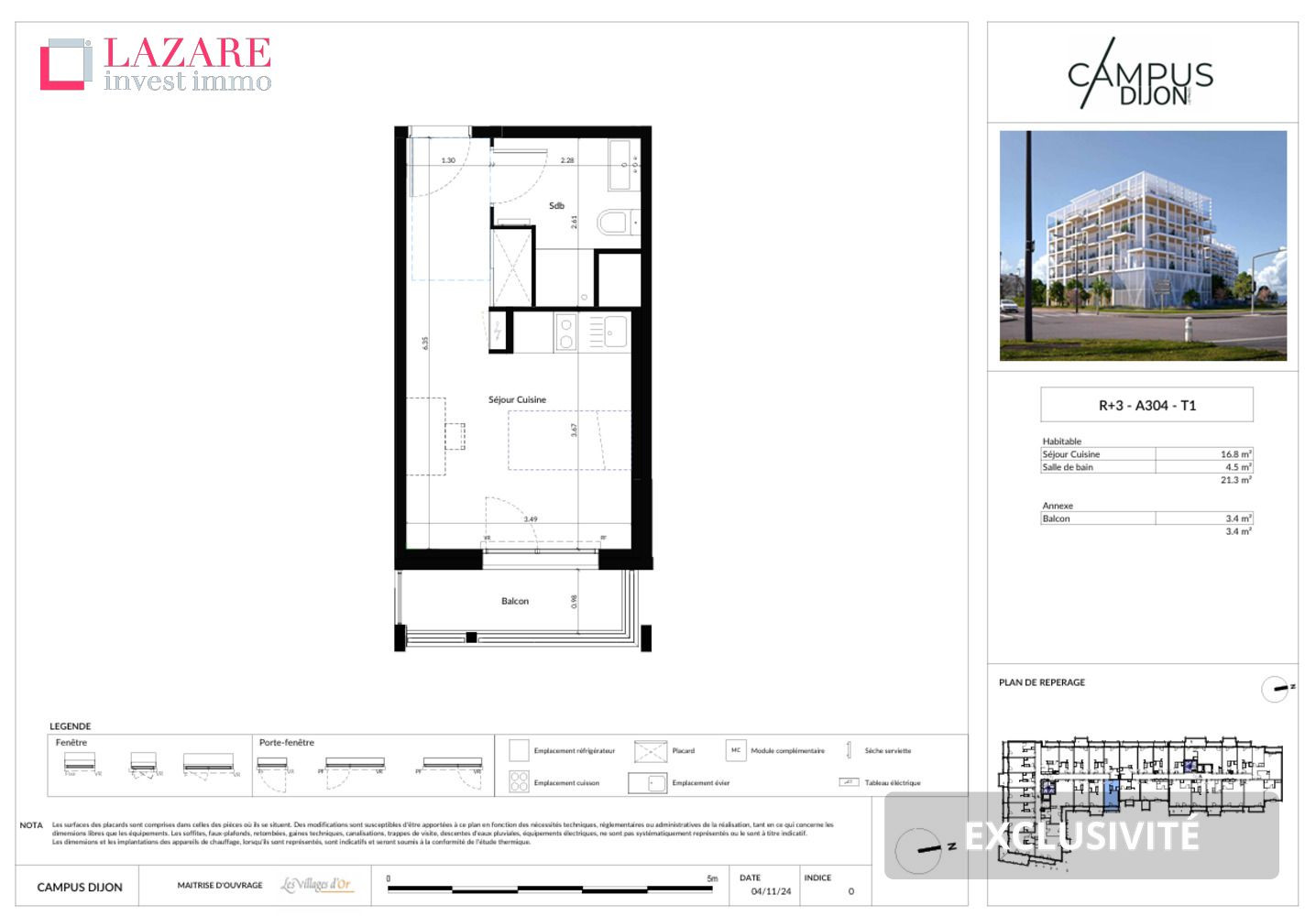 
                                                Location
                                                 A LOUER T1 neuf avec balcon