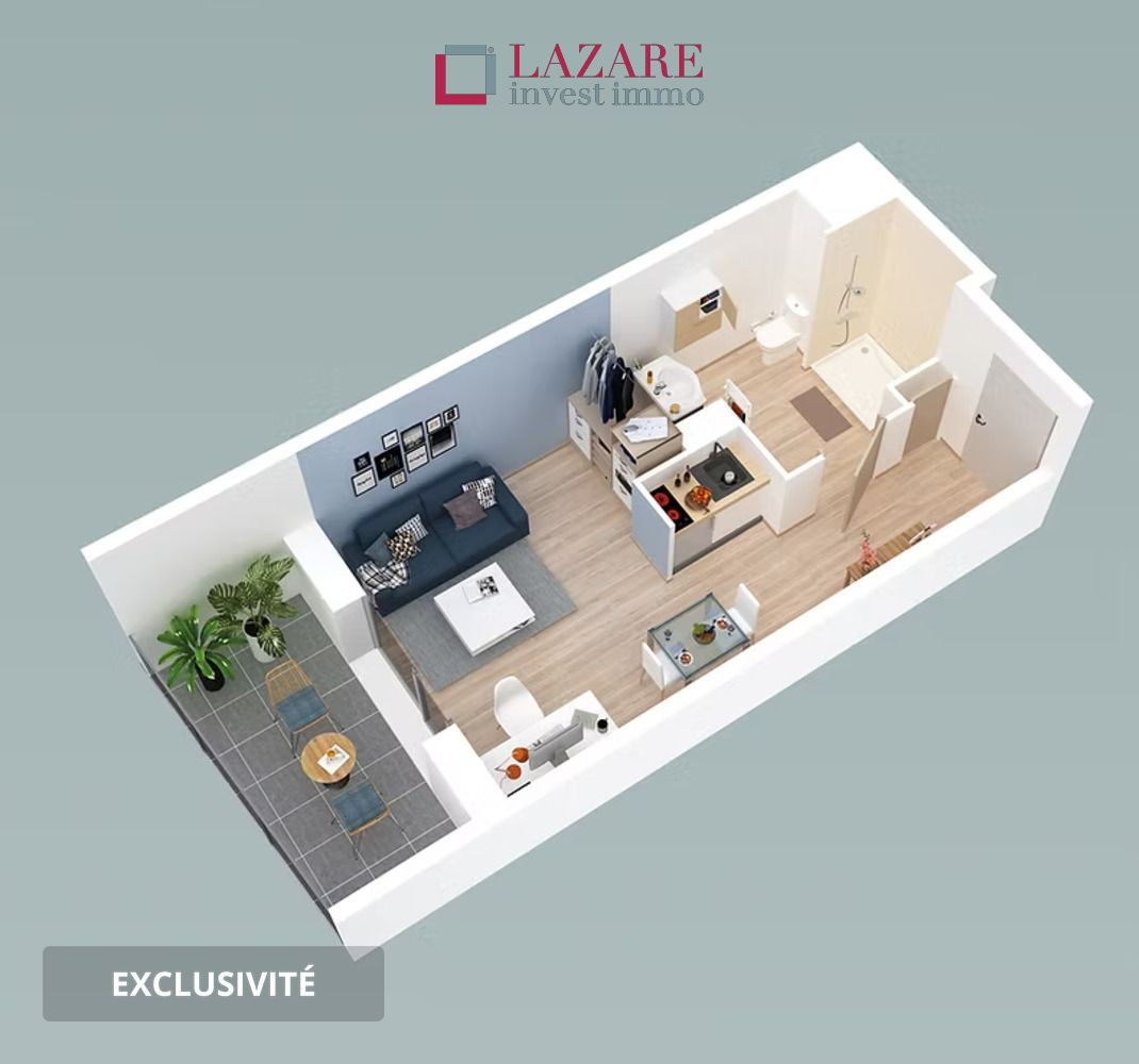 
                                                Location
                                                 A LOUER T1 récent avec balcon