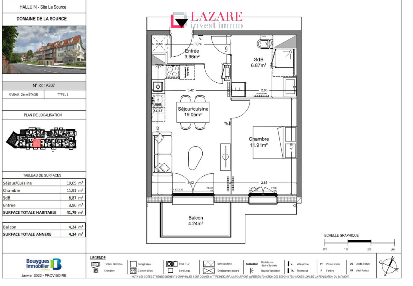 
                                                Location
                                                 A LOUER T2 récent avec 1 parking