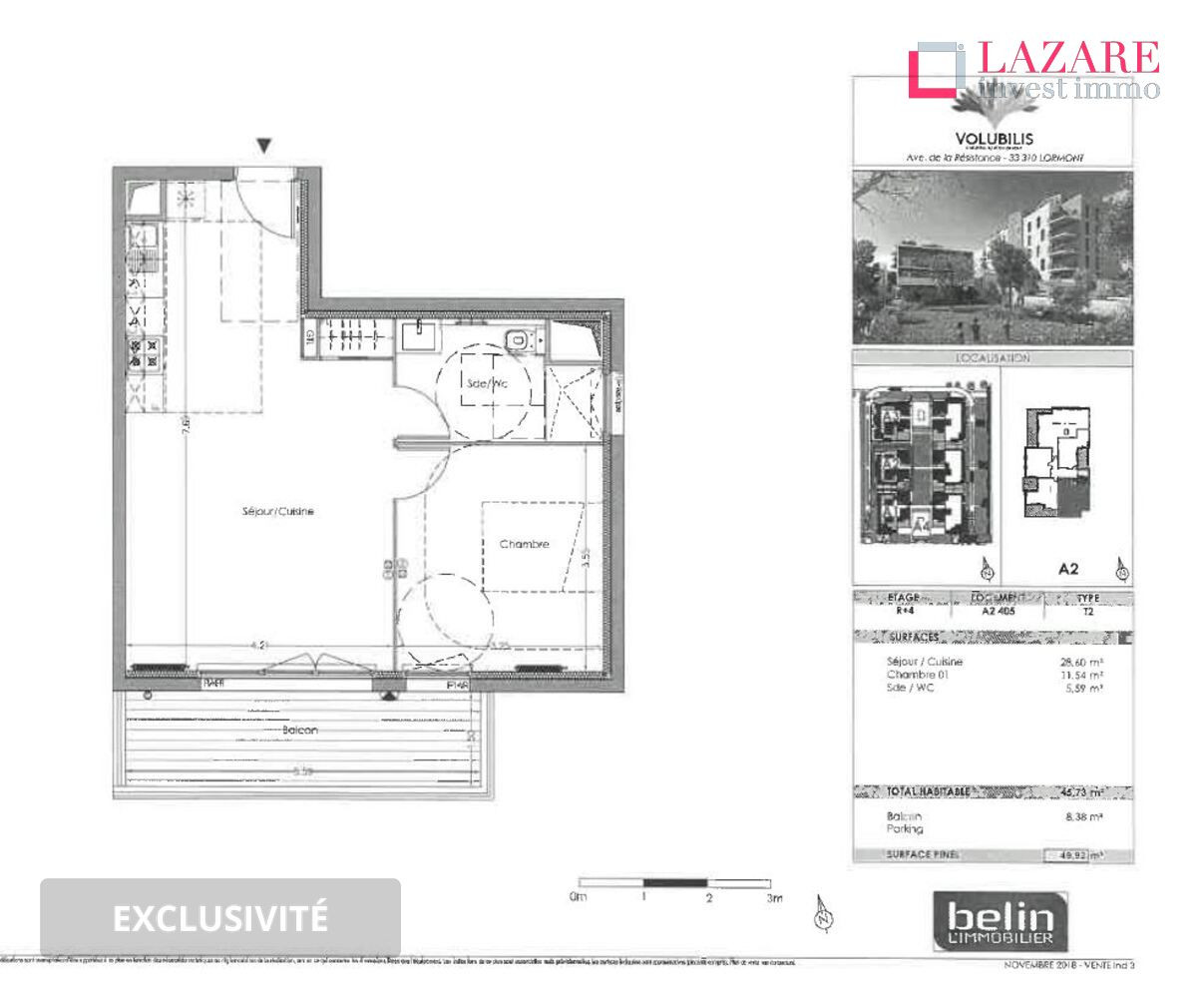 
                                                Location
                                                 A LOUER T2 récent avec parking