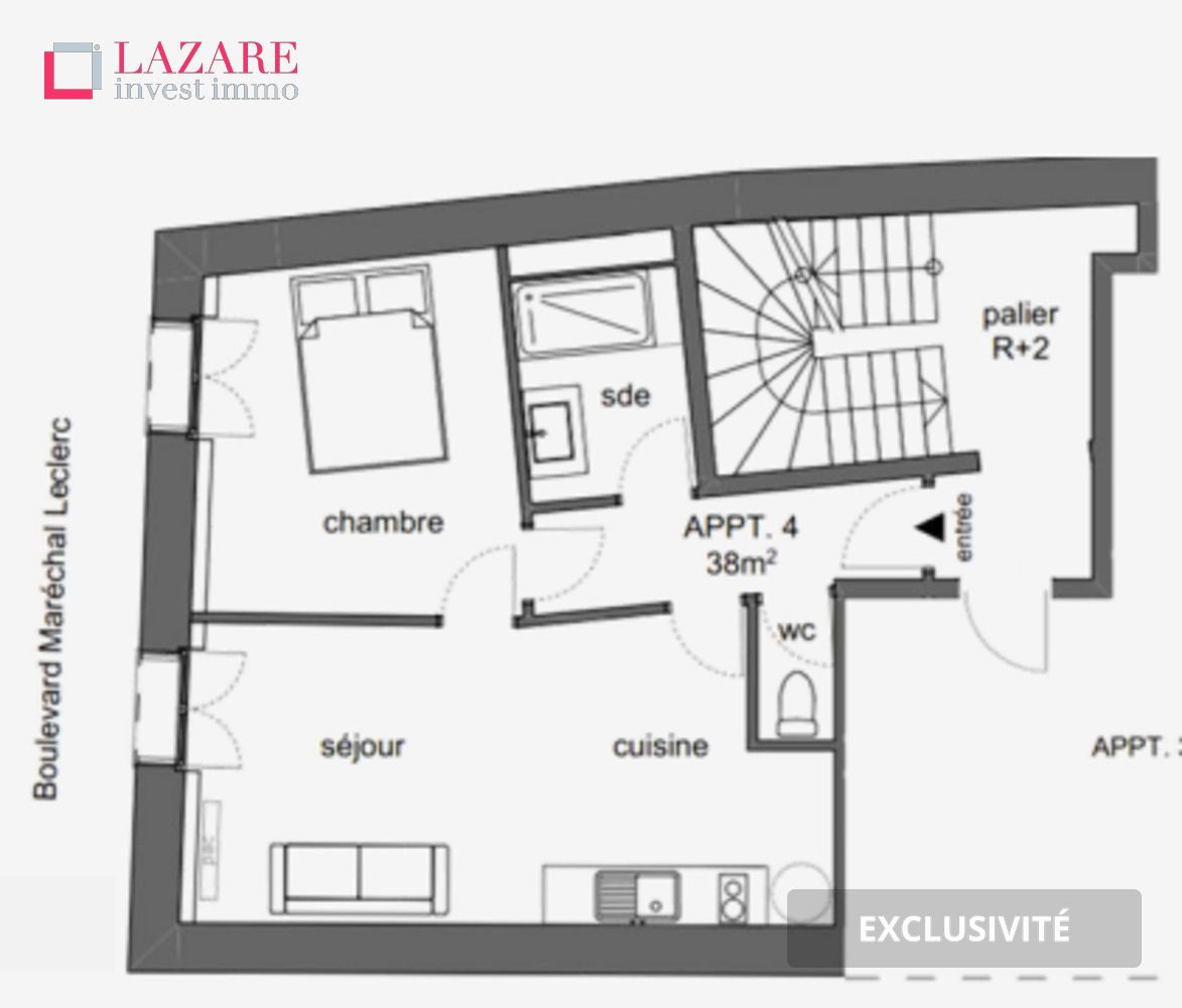 
                                                Location
                                                 A LOUER T2 refait à neuf