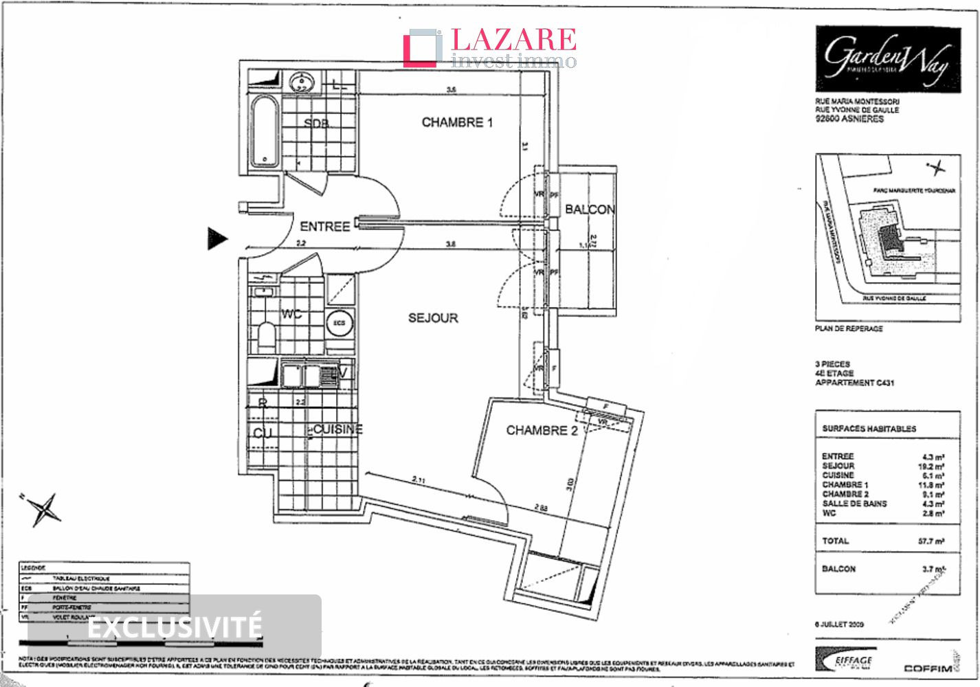 
                                                Location
                                                 A LOUER T3 avec parking