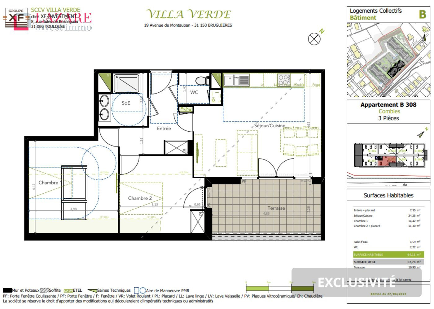 
                                                Location
                                                 A LOUER T3 neuf dernier étage avec terrasse