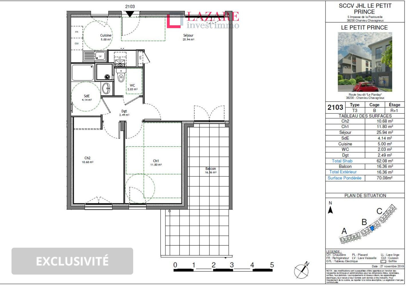 
                                                Location
                                                 A LOUER T3 récent avec 2 parkings