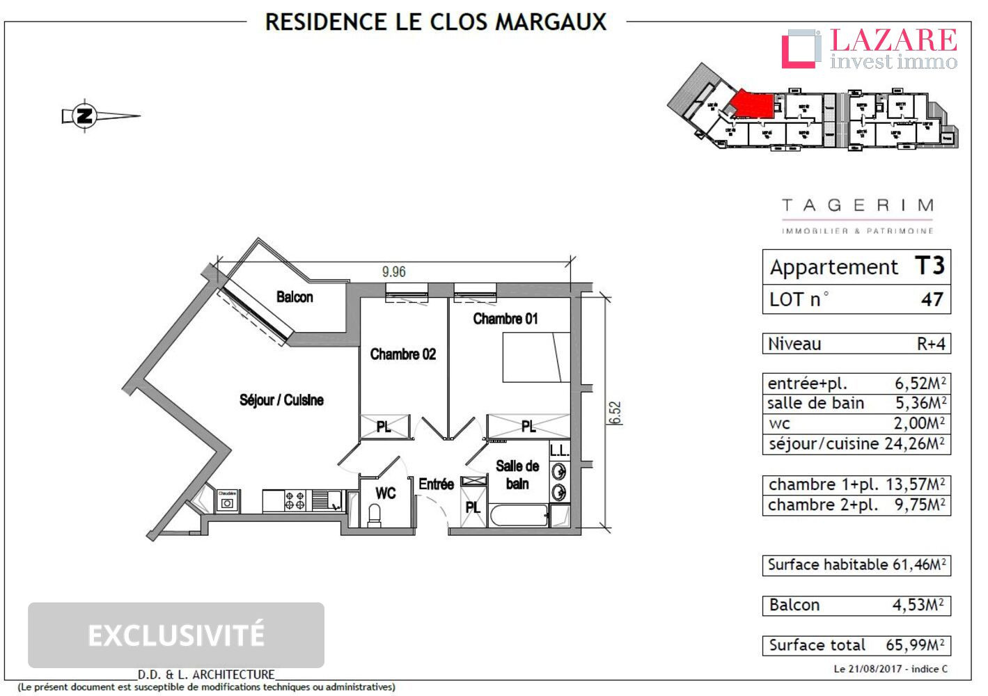 
                                                Location
                                                 A LOUER T3 récent avec 2 parkings