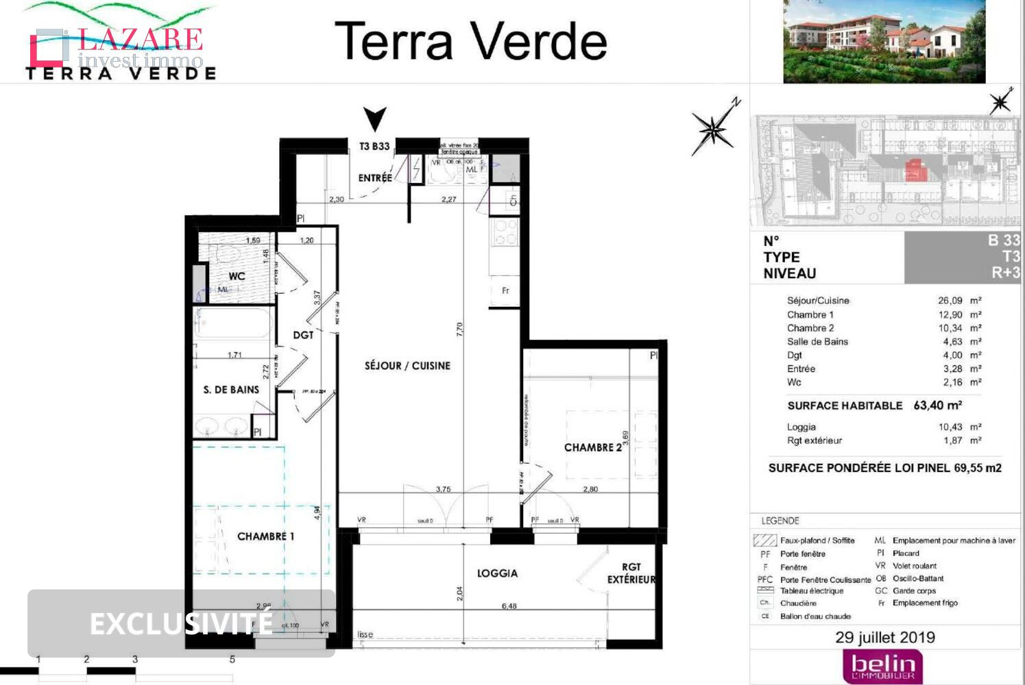 
                                                Location
                                                 A LOUER T3 récent avec 2 parkings