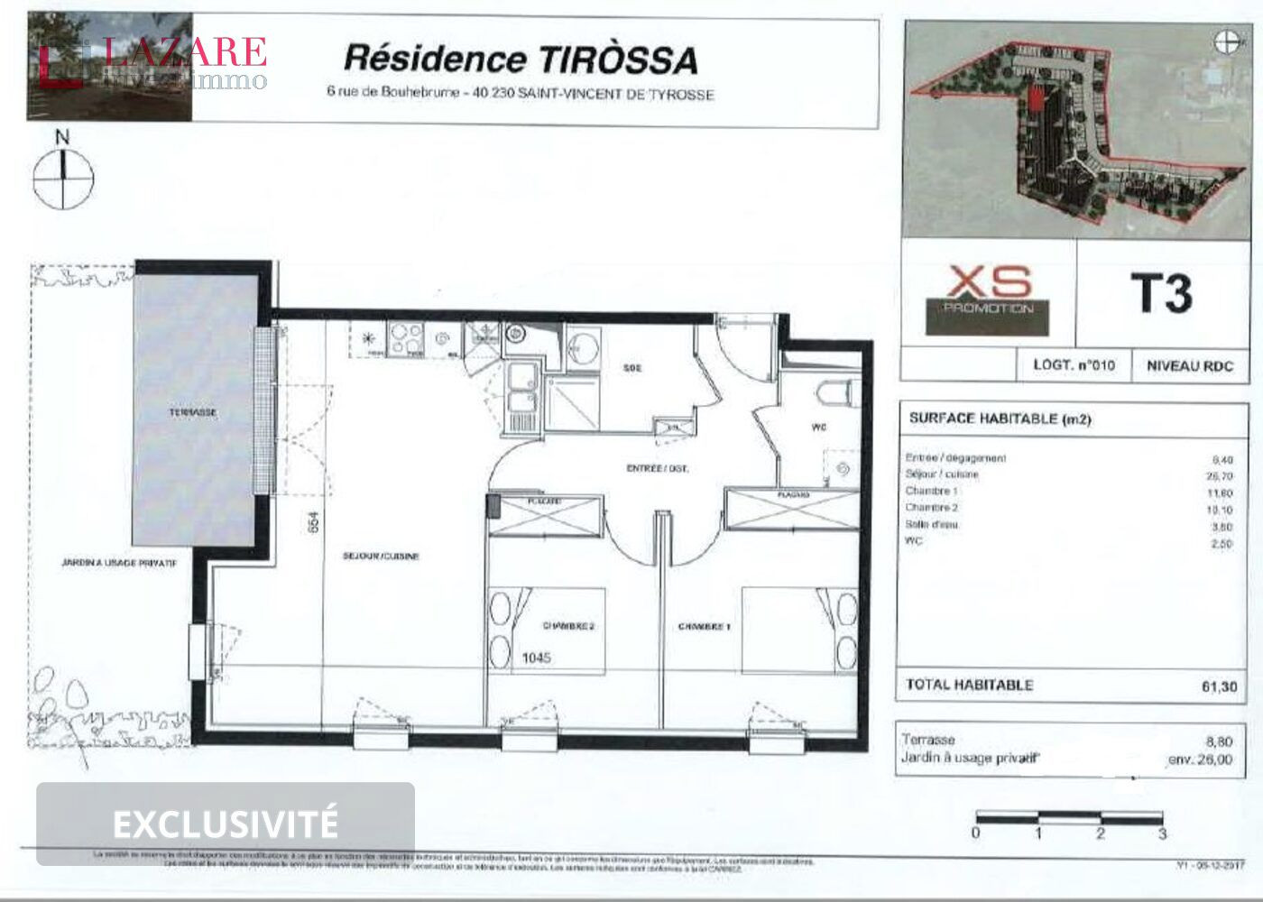 
                                                Location
                                                 A LOUER T3 récent avec 2 parkings