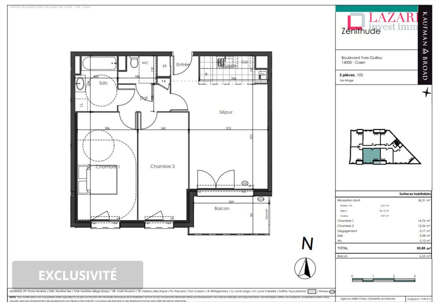 
                                                Location
                                                 A LOUER T3 récent avec balcon et parking