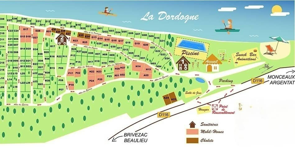 
                                                Vente
                                                 À Vendre – Camping 3 étoiles de 150 emplacements à Monceaux-sur-Dordogne – Corrèze (19)