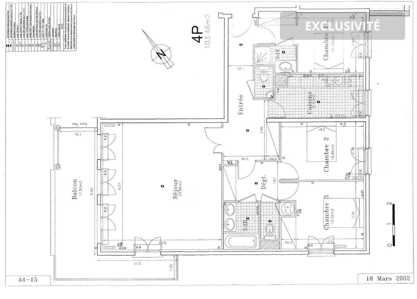 
                                                Vente
                                                 À Vendre - Grand 4 Pièces Traversant avec Bal