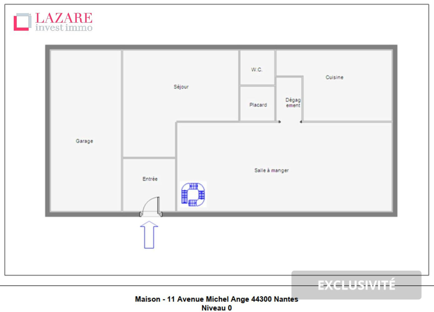 
                                                Vente
                                                 A VENDRE MAISON T9 NANTES (HAUTE MITRIE)