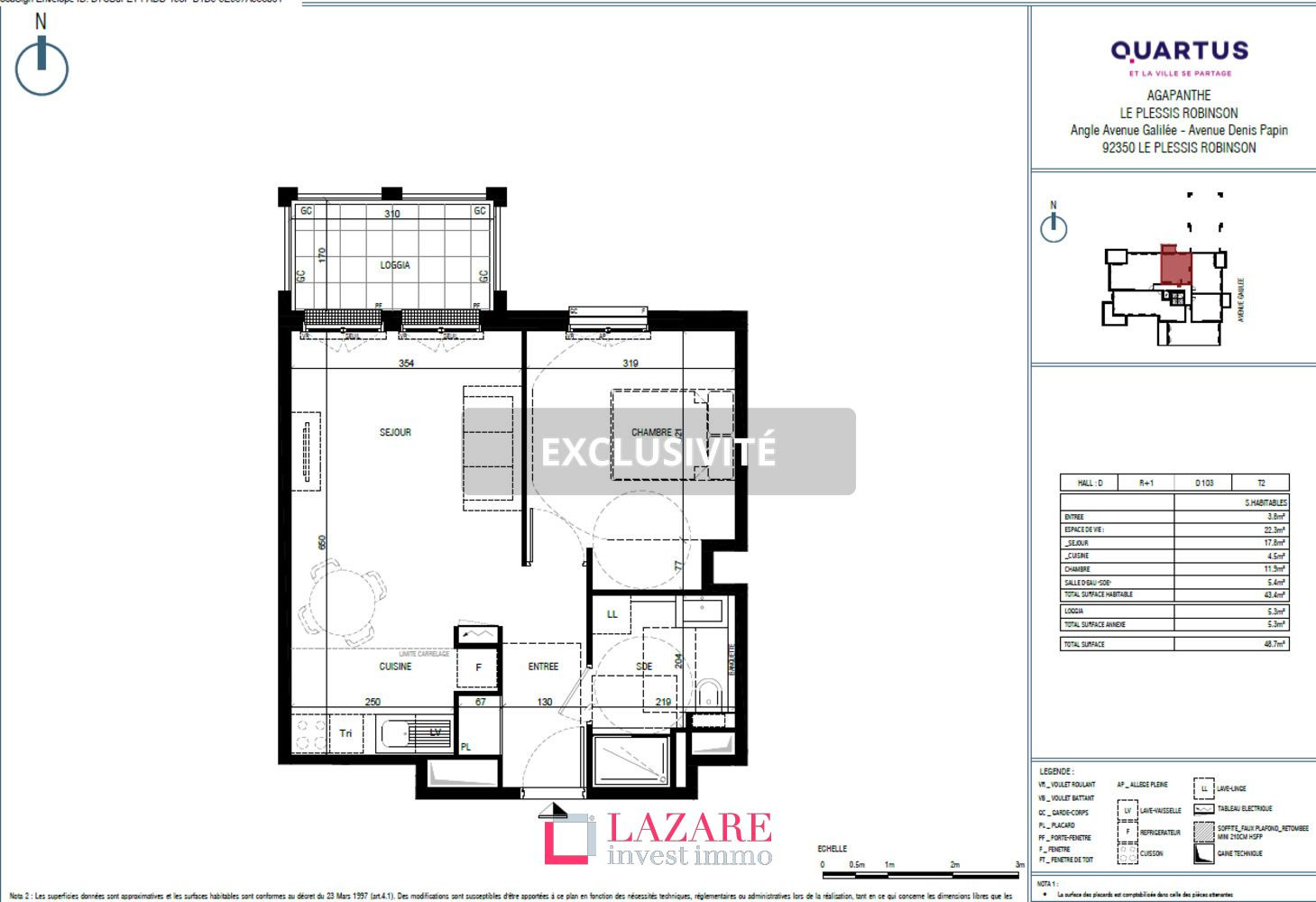 
                                                Vente
                                                 A VENDRE T2 NEUF PLESSIS ROBINSON