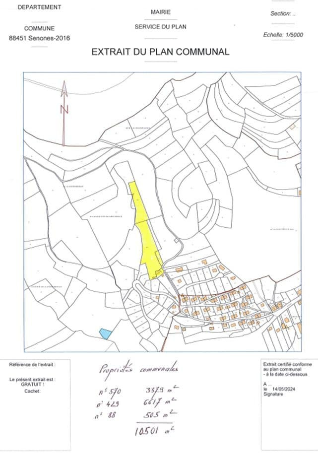 
                                                Vente
                                                 À vendre – Terrain de 10 501 m² à vocation touristique à Senones – Vosges (88)