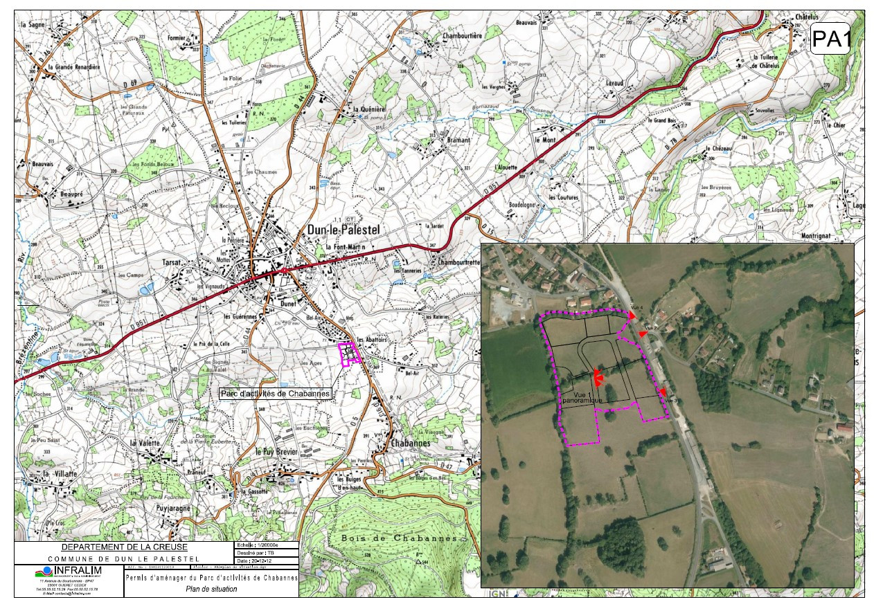 
                                                Vente
                                                 À vendre – Terrains Industriels de 1 000 à 8 300 m² à Dun-le-Palestel – Creuse (23)