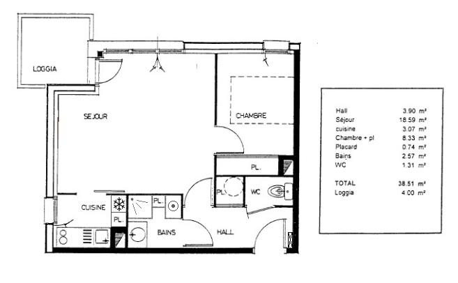 
                                                Location
                                                 Agréable T2 meublé 38m² pour étudiant (31200)