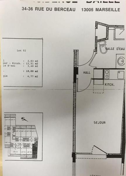 
                                                Location
                                                 appartement 17 m² - 1 chambre - 1 pièce meubé