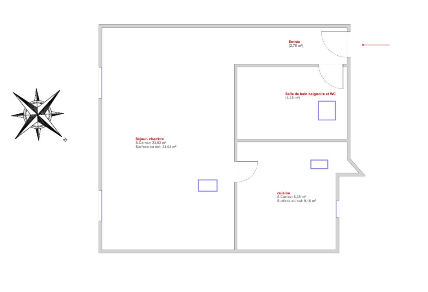 
                                                Vente
                                                 Appartement 2 pièces - 39 m2 - Levallois-Perret