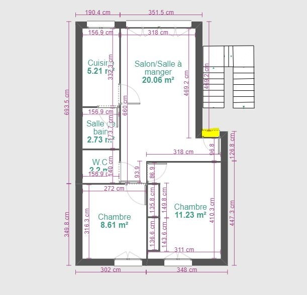 
                                                Location
                                                 Appartement 3 pièces - 51m² - Vincennes