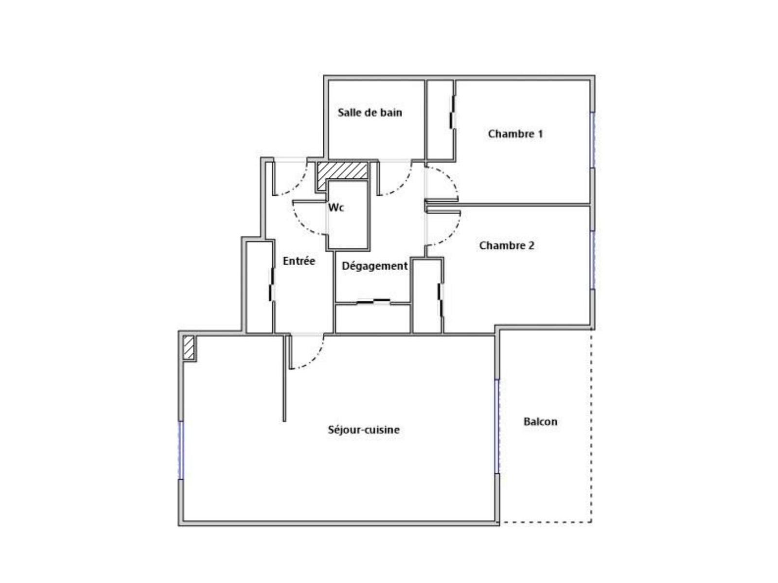 
                                                Vente
                                                 Appartement  - 3 pièces  - 60.0 m²
