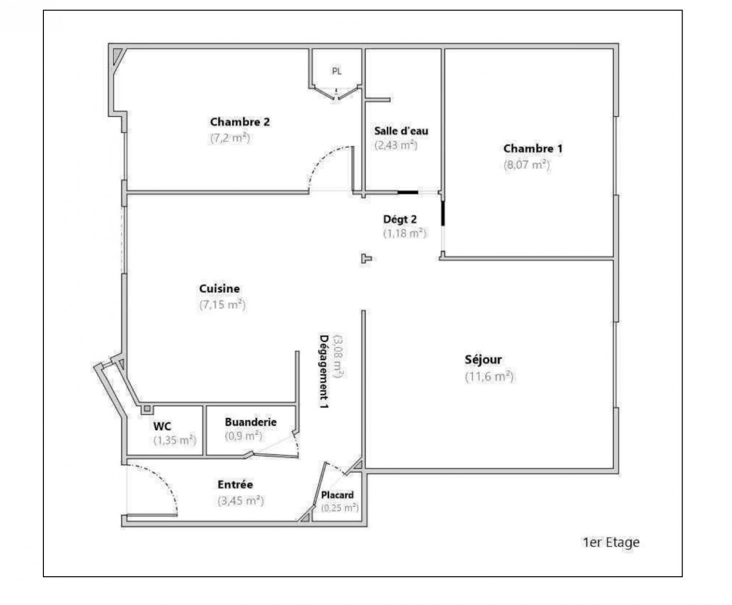 
                                                Vente
                                                 Appartement 3 pièces.
