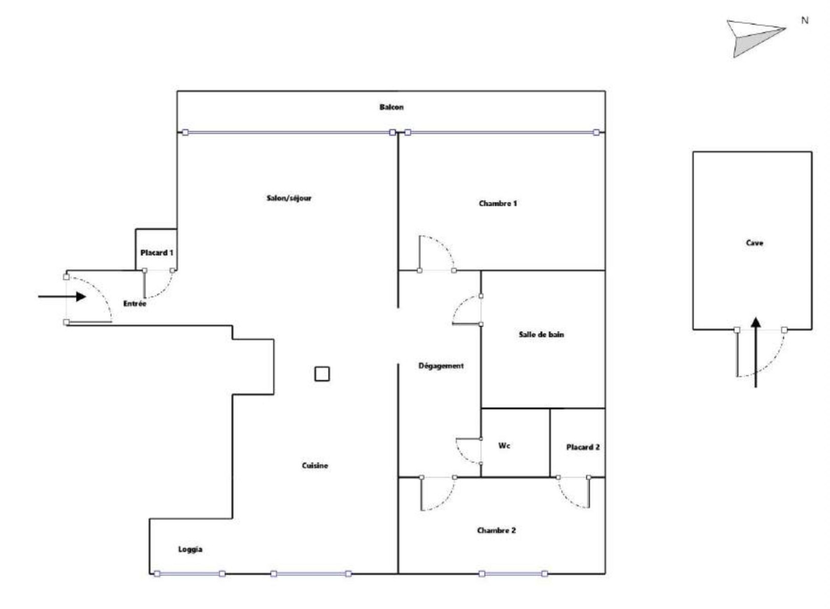 
                                                Vente
                                                 Appartement 3 pièces