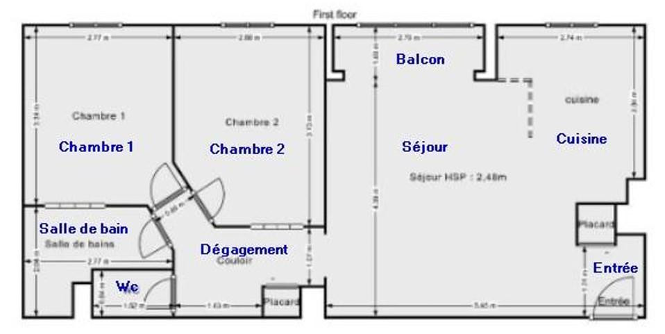 
                                                Vente
                                                 Appartement 3 pièces