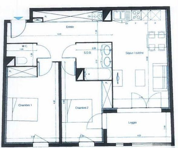 
                                                Location
                                                 Appartement 3 pièces à Cenon avec loggia