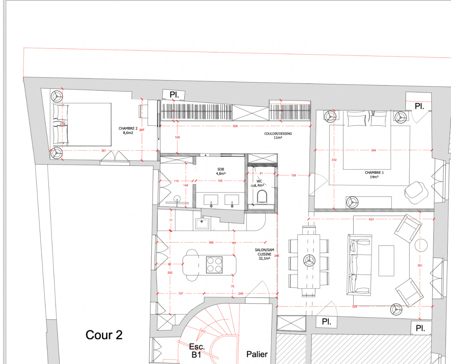 
                                                Vente
                                                 Appartement 3 pièces à rénover- Paris 6e