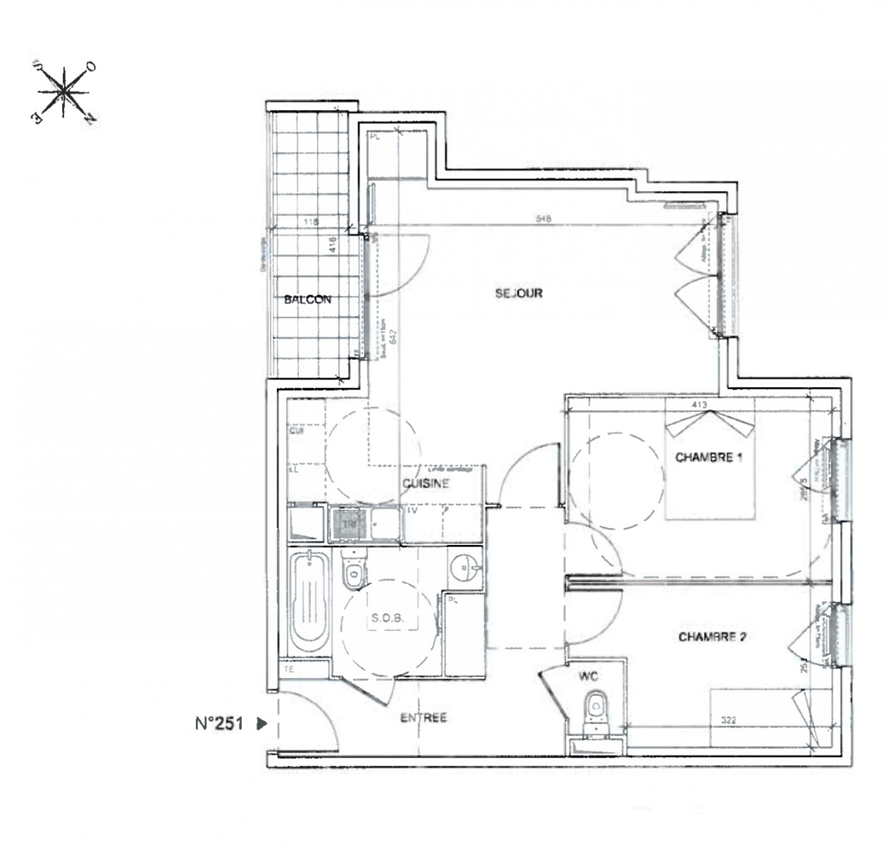 
                                                Vente
                                                 Appartement 3 pièces avec balcon - Cergy