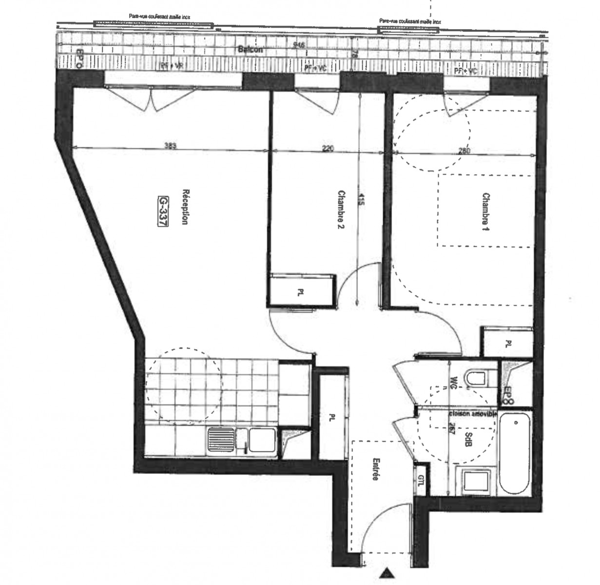 
                                                Vente
                                                 Appartement 3 pièces avec balcon & parking