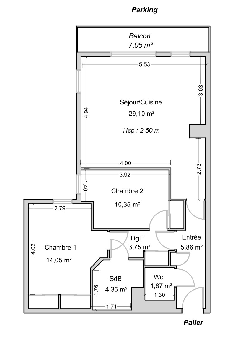 
                                                Vente
                                                 Appartement 3 pièces avec balcon plein Sud !
