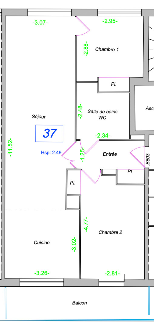 
                                                Vente
                                                 Appartement 3 pièces avec balcon - Saint-Ouen