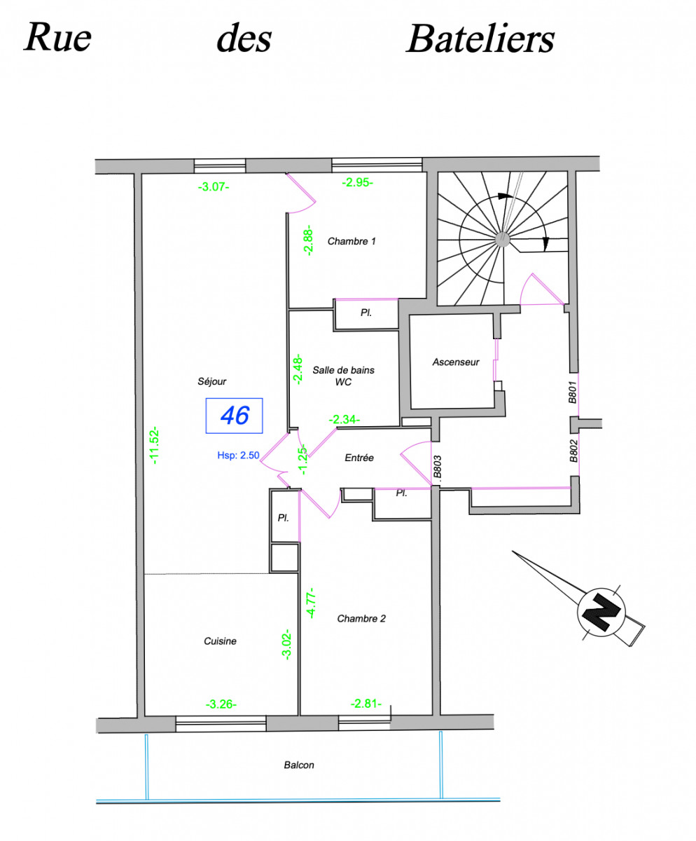 
                                                Vente
                                                 Appartement 3 pièces avec balcon - Saint-Ouen
