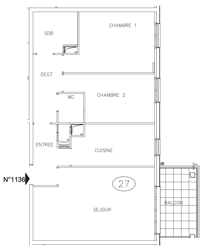
                                                Vente
                                                 Appartement 3 pièces avec balcon - Suresnes